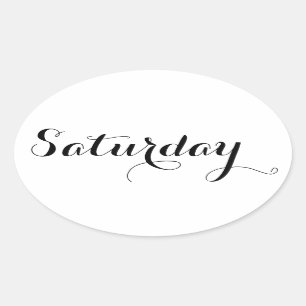 Weekday Stickers: Saturday Oval Sticker