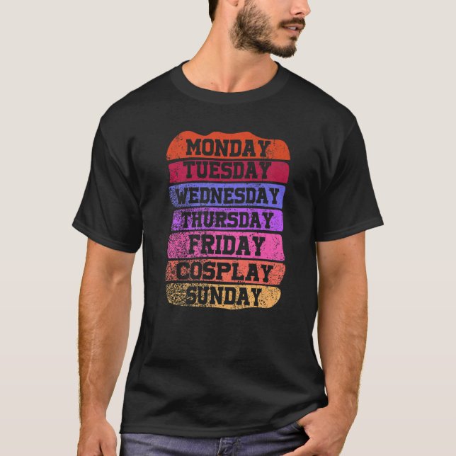 Weekdays Work Monday Wednesday Friday Saturday Cos T-Shirt (Front)