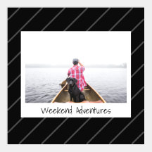 Weekend Adventures Black Stripes Instagram Post