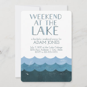 Weekend at the Lake Bachelor Party Invitation