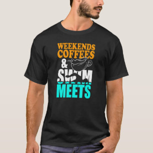 Weekend Coffee Swim Meets Retro Drink Coffee Swimm T-Shirt
