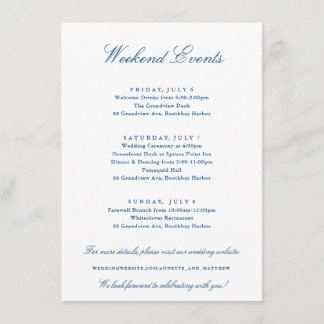 Weekend Events Spruce Point Inn Wedding Enclosure Card