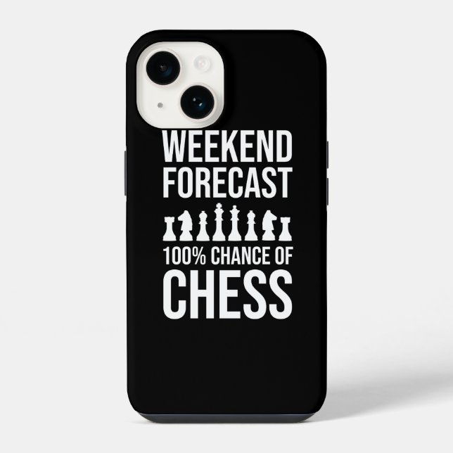 Weekend Forecast - 100% Chance of Chess iPhone Case (Back)