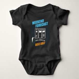 Weekend Forecast 100% Chance of Disc Golf - Frolf Baby Bodysuit