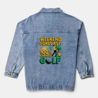 Weekend Forecast 100% Chance of Golf Denim Jacket