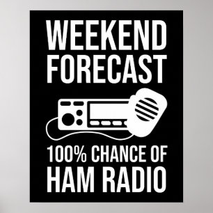 Weekend Forecast - 100% Chance of Ham Radio Poster