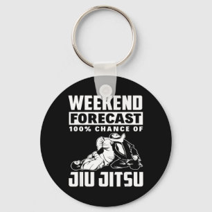 Weekend Forecast 100 Chance Of Jiu Jitsu Keychain
