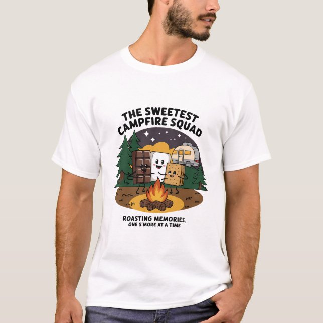  Weekend Forecast: Camping & Drinking T-Shirt (Front)