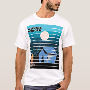Weekend Forecast Camping Tent Fire T-Shirt