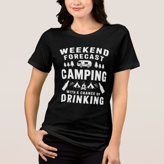 Weekend Forecast: Camping Tri-Blend Shirt (Front)