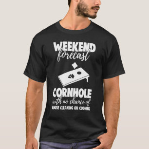 Weekend Forecast Cornhole With No Chance Men Gamin T-Shirt