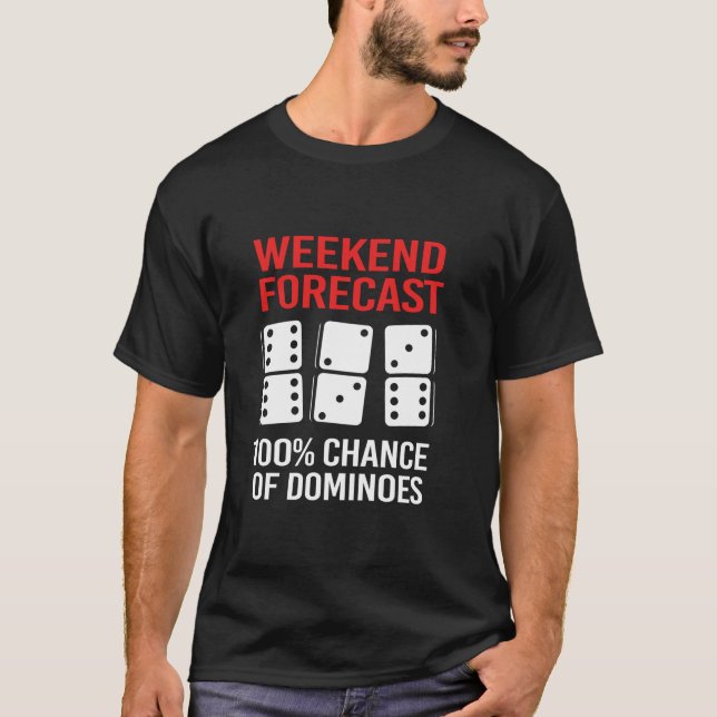 Weekend Forecast Funny Domino For Men Long Sleeve  T-Shirt (Front)