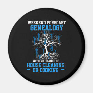 Weekend Forecast Genealogy Family Historian Gift Magnet