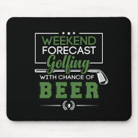 Weekend Forecast Golfing with Chance of BEER funny