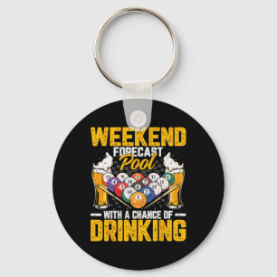 Weekend Forecast Pool With A Chance Of Drinking -  Keychain