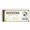 Weekend Getaway Gold Gift Travel Ticket Voucher