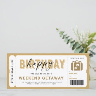 Weekend Getaway Voucher Hotel Stay Gift Ticket