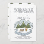 Weekend in the Woods | Bachelor Party Invitation<br><div class="desc">Mountains are full of rugged yet whimsical charm-- sure to wow your guests! Simple sketch illustrations make these minimal designs simply stylish. These designs can be personalized for your special occasion and would be perfect for your baby shower, bridal shower, engagement party, birthday party and many more special occasions. Add...</div>