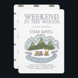 Weekend in the Woods | Bachelor Party Invitation<br><div class="desc">Mountains are full of rugged yet whimsical charm-- sure to wow your guests! Simple sketch illustrations make these minimal designs simply stylish. These designs can be personalized for your special occasion and would be perfect for your baby shower, bridal shower, engagement party, birthday party and many more special occasions. Add...</div>