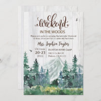 Weekend in the Woods Bachelorette Invitation