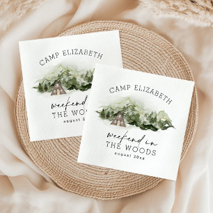 Weekend in the Woods Camping Bachelorette Napkin