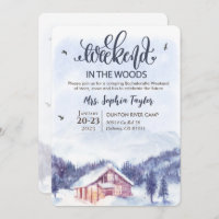 Weekend in the Woods Winter Invitation
