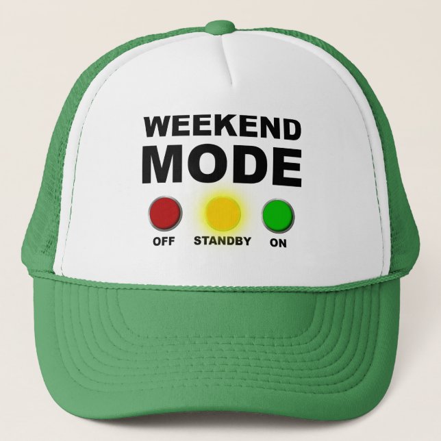 Weekend Mode Funny Ball Cap Hat Party (Front)