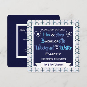 "Weekend on the Water" His & Hers Invitation