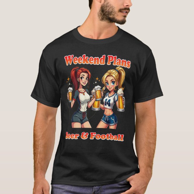 Weekend Plans Beer & Football Beer Girls Tee (Front)