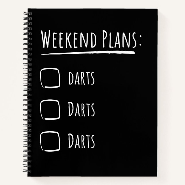 Weekend Plans Darts Notebook (Front)