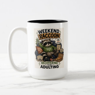 Weekend Raccoon Funny Lazy Animal Coffee Mug