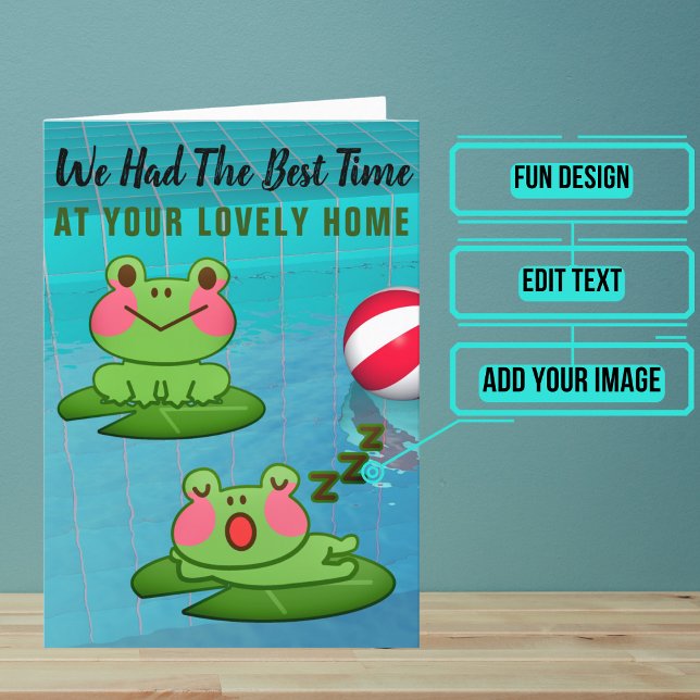 Weekend Stay with Frog Design Thank You Card (This is a great card to thank someone who showed you hospitality.)