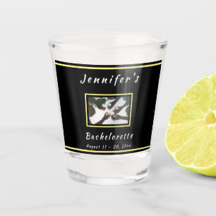 Weekend Trip Personalized Bachelorette Party Black Shot Glass