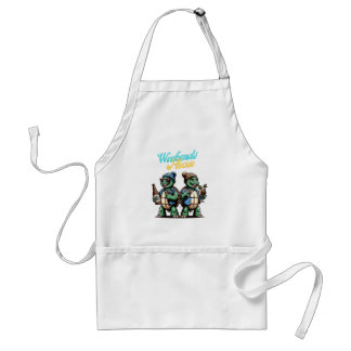 Weekend Turtles: Playful Clash of Beer and Wine Standard Apron