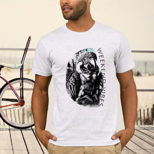 Weekend Vibes Black Graphic T-Shirt
