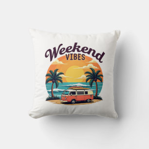 Weekend Vibes Throw Pillow