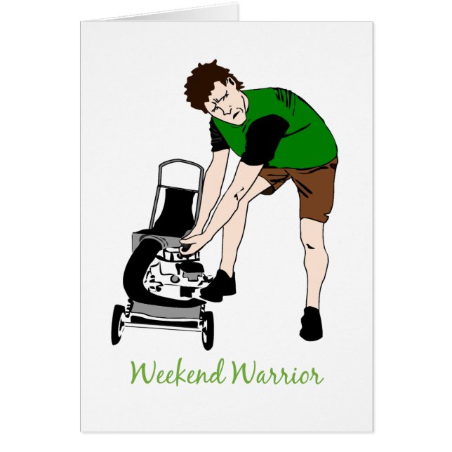 Weekend Warrior Funny Lawn tondre dessin (Devant)
