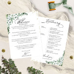 Weekend Wedding Itinerary For Guests Greenery Invitation<br><div class="desc">Romantic,  elegant greenery wedding welcome letter and itinerary. Easy to personalize with your details. Check the collection for matching items. CUSTOMIZATION: If you need design customization,  please get in touch with me via chat; if you need information about your order,  shipping options,  etc.,  please contact directly Zazzle support https://help.zazzle.com/hc/en-us/articles/221463567-How-Do-I-Contact-Zazzle-Customer-Support-</div>