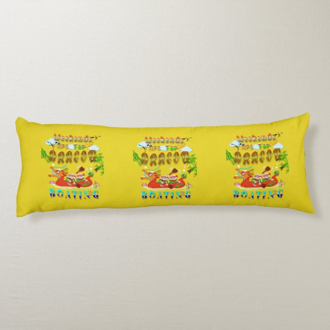 Weekends Are For Dragon Boating Body Pillow (Back)