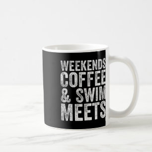 Weekends Coffee And Swim Meets Retro Coffee Lover Mug