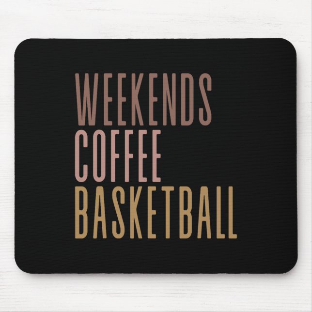 Weekends Coffee Sketll  Mouse Pad (Front)