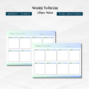 Weekly   Daily To Do List Notepad, Task List Notepad