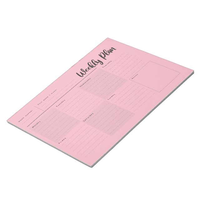 Weekly, day by day Organizer Notepad (Angled)