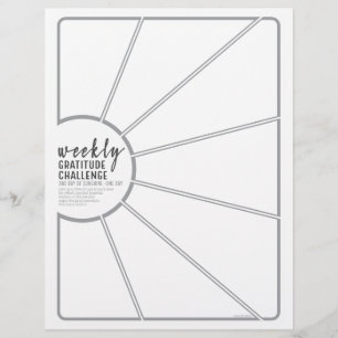 Weekly Gratitude Journal Challenge Sunshine Design Letterhead