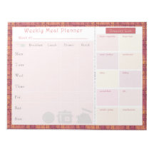 Weekly Meal Planner Autumn Metal