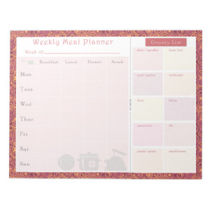 Weekly Meal Planner Autumn Notepad