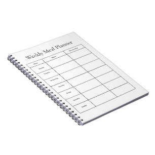 Weekly Meal Planner Notebook