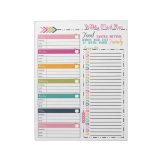 Weekly Meal Planner Notepad