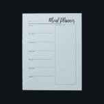 Weekly Meal Planner Notepad with Shopping List<br><div class="desc">Stay organized and plan your weekly meals effortlessly with this minimalist meal planner notepad. Designed with dedicated sections for each day of the week and an easy-to-use shopping list on the side, this planner helps streamline meal prep and grocery shopping. Perfect for busy individuals, families, or anyone looking to maintain...</div>