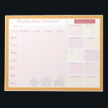 Weekly Meal Planner Summer Chequered Notepad<br><div class="desc">Having a weekly meal planner allows us to spend less on groceries and eating out. This meal planner lets you think ahead of what to cook in a week for breakfast, lunch, dinner and even supper. There is a cut out portion where you can list down what you need to...</div>